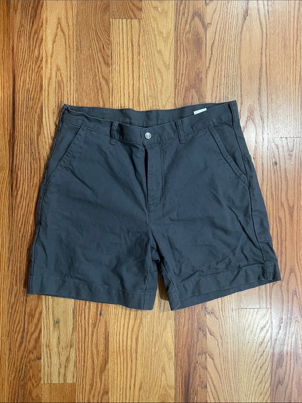 Patagonia Men's Flat-Front Shorts - Charcoal Gray organic cotton RN51884